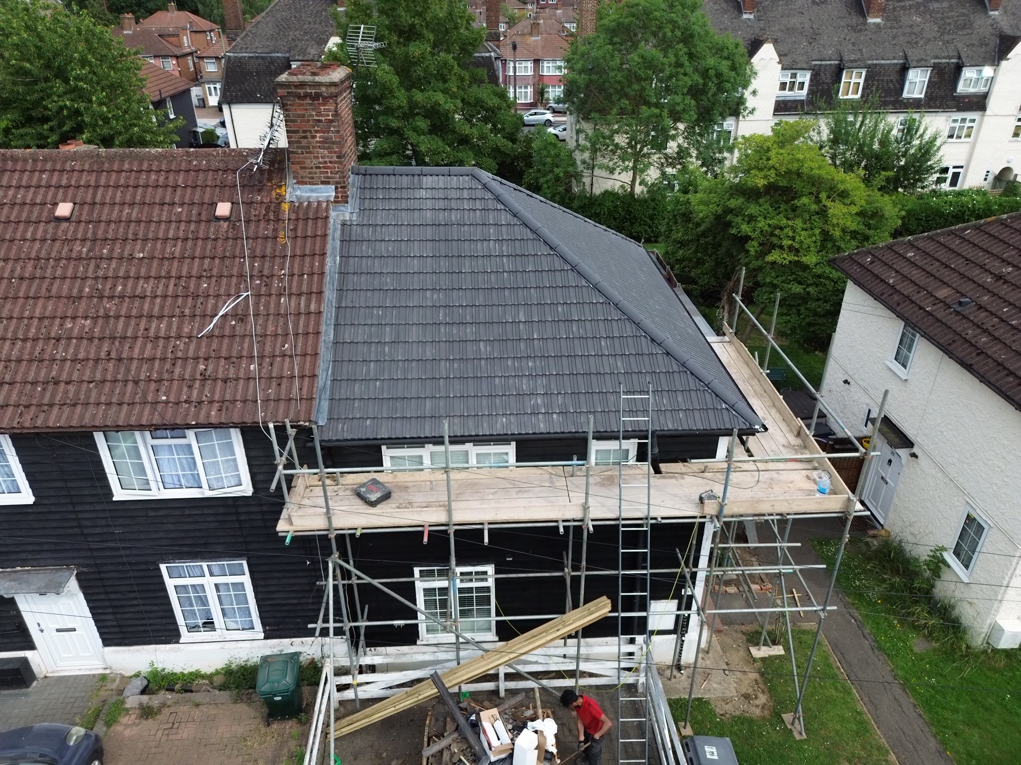 Completed pitched roof replacement in Slough